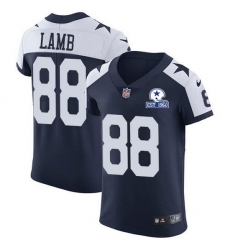 Nike Cowboys 88 CeeDee Lamb Navy Blue Thanksgiving Men Stitched With Established In 1960 Patch NFL Vapor Untouchable Throwback Elite Jersey Nike Cowboys 88 CeeDee Lamb Navy Blue Thanksgiving Men Stitched With Established In 1960 Patch NFL Vapor Untouchable Throwback Elite Jersey