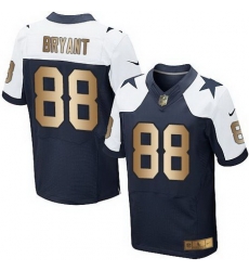 Nike Cowboys #88 Dez Bryant Navy Blue Thanksgiving Throwback Mens Stitched NFL Elite Gold Jersey Nike Cowboys #88 Dez Bryant Navy Blue Thanksgiving Throwback Mens Stitched NFL Elite Gold Jersey