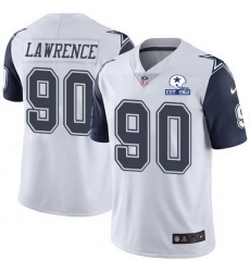 Nike Cowboys 90 DeMarcus Lawrence White Men Stitched With Established In 1960 Patch NFL Limited Rush Jersey Nike Cowboys 90 DeMarcus Lawrence White Men Stitched With Established In 1960 Patch NFL Limited Rush Jersey