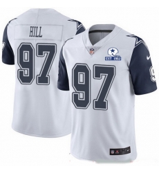 Nike Cowboys 97 Trysten Hill White Men Stitched With Established In 1960 Patch NFL Limited Rush Jersey Nike Cowboys 97 Trysten Hill White Men Stitched With Established In 1960 Patch NFL Limited Rush Jersey