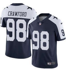 Nike Cowboys #98 Tyrone Crawford Navy Blue Thanksgiving Mens Stitched NFL Vapor Untouchable Limited Throwback Jersey Nike Cowboys #98 Tyrone Crawford Navy Blue Thanksgiving Mens Stitched NFL Vapor Untouchable Limited Throwback Jersey