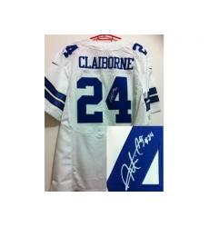 Nike Dallas Cowboys 24 Morris Claiborne White Elite Signed NFL Jersey Nike Dallas Cowboys 24 Morris Claiborne White Elite Signed NFL Jersey
