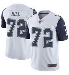 Nike Dallas Cowboys 72 Trysten Hill White Men Stitched NFL Limited Rush Jersey Nike Dallas Cowboys 72 Trysten Hill White Men Stitched NFL Limited Rush Jersey