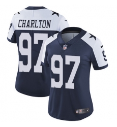 Nike Cowboys #97 Taco Charlton Navy Blue Thanksgiving Womens Stitched NFL Vapor Untouchable Limited Throwback Jersey Nike Cowboys #97 Taco Charlton Navy Blue Thanksgiving Womens Stitched NFL Vapor Untouchable Limited Throwback Jersey