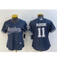 Women Dallas Cowboys 11 Micah Parsons Navy With Patch Cool Base Stitched Baseball Jersey_1 Women Dallas Cowboys 11 Micah Parsons Navy With Patch Cool Base Stitched Baseball Jersey_1