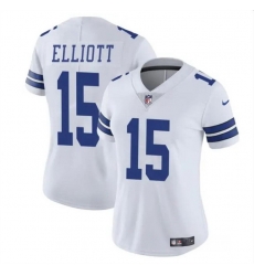 Women Dallas Cowboys 15 Ezekiel Elliott White Vapor Limited Stitched Football Jersey Women Dallas Cowboys 15 Ezekiel Elliott White Vapor Limited Stitched Football Jersey