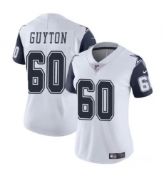 Women Dallas Cowboys 60 Tyler Guyton White 2024 Draft Color Rush Limited Stitched Football Jersey Women Dallas Cowboys 60 Tyler Guyton White 2024 Draft Color Rush Limited Stitched Football Jersey