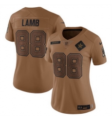 Women Dallas Cowboys 88 CeeDee Lamb 2023 Brown Salute To Service Limited Stitched Football Jersey 28Run Small uFF09 Women Dallas Cowboys 88 CeeDee Lamb 2023 Brown Salute To Service Limited Stitched Football Jersey 28Run Small uFF09