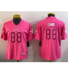 Women Dallas Cowboys 88 CeeDee Lamb Pink Vapor Untouchable Limited Stitched Football Jersey Women Dallas Cowboys 88 CeeDee Lamb Pink Vapor Untouchable Limited Stitched Football Jersey