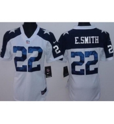 Women Nike Dallas Cowboys 22 E.SMITH White Thanksgivings LIMITED NFL Jerseys Women Nike Dallas Cowboys 22 E.SMITH White Thanksgivings LIMITED NFL Jerseys
