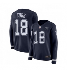 Womens Dallas Cowboys 18 Randall Cobb Limited Navy Blue Therma Long Sleeve Football Jersey Womens Dallas Cowboys 18 Randall Cobb Limited Navy Blue Therma Long Sleeve Football Jersey