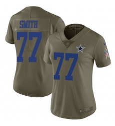 Womens Nike Cowboys #77 Tyron Smith Olive Stitched NFL Limited 2017 Salute to Service Jersey Womens Nike Cowboys #77 Tyron Smith Olive Stitched NFL Limited 2017 Salute to Service Jersey