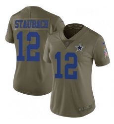 Womens Nike Dallas Cowboys 12 Roger Staubach Limited Olive 2017 Salute to Service NFL Jersey Womens Nike Dallas Cowboys 12 Roger Staubach Limited Olive 2017 Salute to Service NFL Jersey