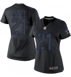 Womens Nike Dallas Cowboys 21 Ezekiel Elliott Limited Black Impact NFL Jersey Womens Nike Dallas Cowboys 21 Ezekiel Elliott Limited Black Impact NFL Jersey