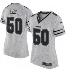 Womens Nike Dallas Cowboys 50 Sean Lee Limited Gray Gridiron II NFL Jersey Womens Nike Dallas Cowboys 50 Sean Lee Limited Gray Gridiron II NFL Jersey