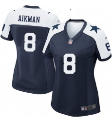 Womens Nike Dallas Cowboys 8 Troy Aikman Game Navy Blue Throwback Alternate NFL Jersey Womens Nike Dallas Cowboys 8 Troy Aikman Game Navy Blue Throwback Alternate NFL Jersey
