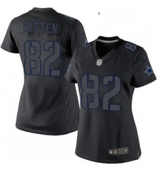 Womens Nike Dallas Cowboys 82 Jason Witten Limited Black Impact NFL Jersey Womens Nike Dallas Cowboys 82 Jason Witten Limited Black Impact NFL Jersey