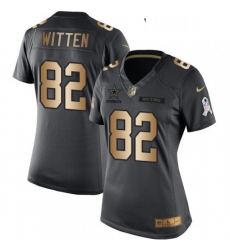 Womens Nike Dallas Cowboys 82 Jason Witten Limited BlackGold Salute to Service NFL Jersey Womens Nike Dallas Cowboys 82 Jason Witten Limited BlackGold Salute to Service NFL Jersey