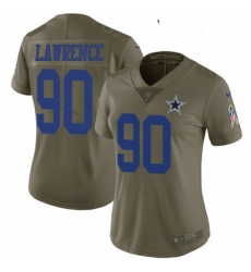 Womens Nike Dallas Cowboys 90 Demarcus Lawrence Limited Olive 2017 Salute to Service NFL Jersey Womens Nike Dallas Cowboys 90 Demarcus Lawrence Limited Olive 2017 Salute to Service NFL Jersey