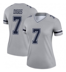 Womens Nike Dallas Cowboys Trevon 7 Diggs Gray Inverted Jersey Womens Nike Dallas Cowboys Trevon 7 Diggs Gray Inverted Jersey