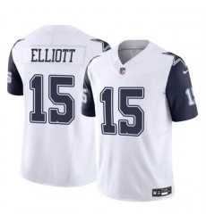 Youth Dallas Cowboys 15 Ezekiel Elliott White 2023 F U S E Color Rush Limited Stitched Football Jersey Youth Dallas Cowboys 15 Ezekiel Elliott White 2023 F U S E Color Rush Limited Stitched Football Jersey