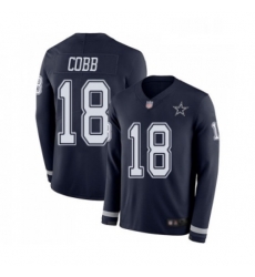 Youth Dallas Cowboys 18 Randall Cobb Limited Navy Blue Therma Long Sleeve Football Jersey Youth Dallas Cowboys 18 Randall Cobb Limited Navy Blue Therma Long Sleeve Football Jersey