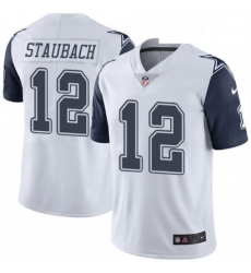 Youth Nike Dallas Cowboys 12 Roger Staubach Limited White Rush Vapor Untouchable NFL Jersey Youth Nike Dallas Cowboys 12 Roger Staubach Limited White Rush Vapor Untouchable NFL Jersey