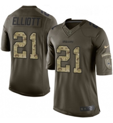 Youth Nike Dallas Cowboys 21 Ezekiel Elliott Elite Green Salute to Service NFL Jersey Youth Nike Dallas Cowboys 21 Ezekiel Elliott Elite Green Salute to Service NFL Jersey
