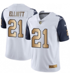 Youth Nike Dallas Cowboys 21 Ezekiel Elliott Limited WhiteGold Rush NFL Jersey Youth Nike Dallas Cowboys 21 Ezekiel Elliott Limited WhiteGold Rush NFL Jersey