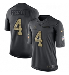 Youth Nike Dallas Cowboys 4 Dak Prescott Limited Black 2016 Salute to Service NFL Jersey Youth Nike Dallas Cowboys 4 Dak Prescott Limited Black 2016 Salute to Service NFL Jersey