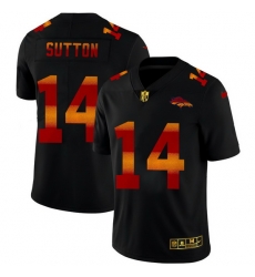 Denver Broncos 14 Courtland Sutton Men Black Nike Red Orange Stripe Vapor Limited NFL Jersey Denver Broncos 14 Courtland Sutton Men Black Nike Red Orange Stripe Vapor Limited NFL Jersey