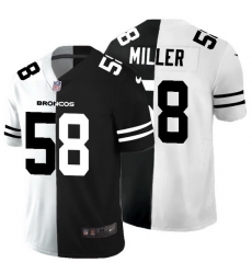 Denver Broncos 58 Von Miller Men Black V White Peace Split Nike Vapor Untouchable Limited NFL Jersey Denver Broncos 58 Von Miller Men Black V White Peace Split Nike Vapor Untouchable Limited NFL Jersey