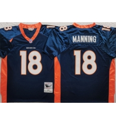 Men Denver Broncos 18 Peyton Manning Navy Throwback Stitched Jersey Men Denver Broncos 18 Peyton Manning Navy Throwback Stitched Jersey