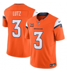 Men Denver Broncos 3 Wil Lutz Orange 2025 F U S E With 2 Star C Patch Vapor Limited Stitched Football Jersey Men Denver Broncos 3 Wil Lutz Orange 2025 F U S E With 2 Star C Patch Vapor Limited Stitched Football Jersey