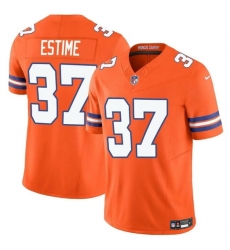 Men Denver Broncos 37 Audric Estime Orange F U S E Mile High Collection 1977 Throwback Vapor Limited Stitched Football Jersey Men Denver Broncos 37 Audric Estime Orange F U S E Mile High Collection 1977 Throwback Vapor Limited Stitched Football Jersey