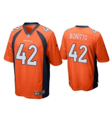 Men Denver Broncos 42 Nik Bonitto Orange Game Stitched Jerseyy Men Denver Broncos 42 Nik Bonitto Orange Game Stitched Jerseyy