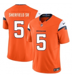 Men Denver Broncos 5 Trent Sherfield Sr Orange 2024 F U S E Vapor Limited Stitched Football Jersey Men Denver Broncos 5 Trent Sherfield Sr Orange 2024 F U S E Vapor Limited Stitched Football Jersey