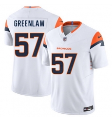 Men Denver Broncos 57 Dre Greenlaw White 2024 F U S E  Vapor Limited Stitched Football Jersey