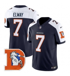 Men Denver Broncos 7 John Elway Navy 2024 F U S E V2 Throwback Vapor Limited Alternate Stitched Football Jersey Men Denver Broncos 7 John Elway Navy 2024 F U S E V2 Throwback Vapor Limited Alternate Stitched Football Jersey