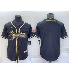 Men Denver Broncos Blank Black Gold With Patch Cool Base Stitched Baseball Jersey Men Denver Broncos Blank Black Gold With Patch Cool Base Stitched Baseball Jersey