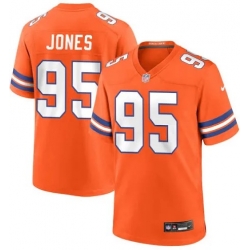 Men Denver Broncos Sai'Vion Jones #95 Orange Stitched F U S E Nike NFL Jersey