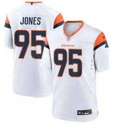 Men Denver Broncos Sai'Vion Jones #95 White Stitched F U S E Nike NFL Jersey