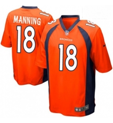 Men Nike Denver Broncos 18 Peyton Manning Game Orange Team Color NFL Jersey Men Nike Denver Broncos 18 Peyton Manning Game Orange Team Color NFL Jersey