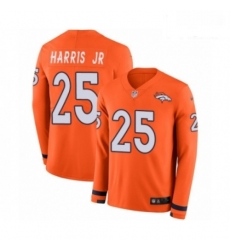 Men Nike Denver Broncos 25 Chris Harris Jr Limited Orange Therma Long Sleeve NFL Jersey Men Nike Denver Broncos 25 Chris Harris Jr Limited Orange Therma Long Sleeve NFL Jersey