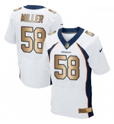 Men Nike Denver Broncos 58 Von Miller Elite WhiteGold NFL Jersey Men Nike Denver Broncos 58 Von Miller Elite WhiteGold NFL Jersey