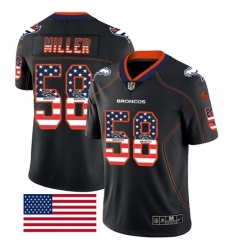 Men Nike Denver Broncos 58 Von Miller Limited Black Rush USA Flag NFL Jersey Men Nike Denver Broncos 58 Von Miller Limited Black Rush USA Flag NFL Jersey