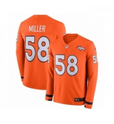 Men Nike Denver Broncos 58 Von Miller Limited Orange Therma Long Sleeve NFL Jersey Men Nike Denver Broncos 58 Von Miller Limited Orange Therma Long Sleeve NFL Jersey