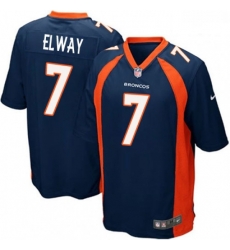 Men Nike Denver Broncos 7 John Elway Game Navy Blue Alternate NFL Jersey Men Nike Denver Broncos 7 John Elway Game Navy Blue Alternate NFL Jersey
