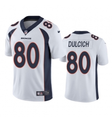 Men's Denver Broncos #80 Greg Dulcich White Vapor Untouchable Stitched Jersey Men's Denver Broncos #80 Greg Dulcich White Vapor Untouchable Stitched Jersey