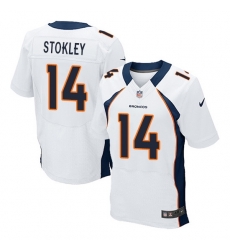 NFL Denver Broncos #14 Brandon Stokley Elite White Men Jersey